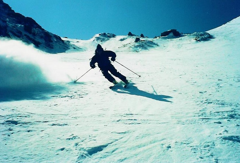 Nick skiing on a sunny day